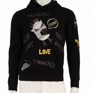 Fendi Embroidered hooded sweatshirt
